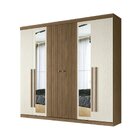 Guarda Roupa Casal Ripado 6 Portas 4 Gavetas Antony Com Espel