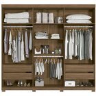 Guarda Roupa Casal Ripado 6 Portas 4 Gavetas Antony Com Pés J