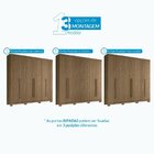 Guarda Roupa Casal Ripado 6 Portas 4 Gavetas Antony Com Pés J