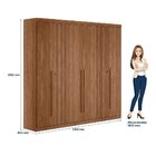 Guarda Roupa Casal Ripado 6 Portas 4 Gavetas Antony Jatobá