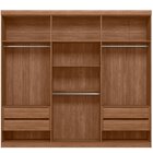 Guarda Roupa Casal Ripado 6 Portas 4 Gavetas Antony Jatobá