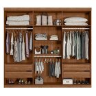 Guarda Roupa Casal Ripado 6 Portas 4 Gavetas Antony Jatobá/ar