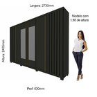 Guarda Roupa Casal Ripado 6 Portas 4 Gavetas Com Espelho Abso