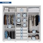 Guarda-roupa Casal Ripado 6 Portas 4 Gavetas Com Espelho E Pé