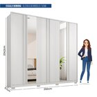 Guarda-roupa Casal Ripado 6 Portas 4 Gavetas Com Espelho E Pé