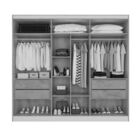 Guarda Roupa Casal Ripado 6 Portas 4 Gavetas - Oxford-ypê - M