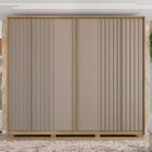 Guarda Roupa Casal Ripado 6 Portas 4 Gavetas Suburban Buriti/