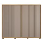 Guarda Roupa Casal Ripado 6 Portas 4 Gavetas Suburban Buriti/