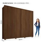 Guarda Roupa Casal Ripado 6 Portas 4 Gavetas Suburban Havana