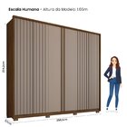 Guarda Roupa Casal Ripado 6 Portas 4 Gavetas Suburban Havana/