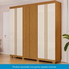 Guarda-roupa Casal Ripado 6 Portas 6 Gavetas 100% Mdf 230cm M