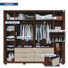 Guarda Roupa Casal Ripado 6 Portas 6 Gavetas Com Pé Suburban