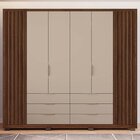 Guarda Roupa Casal Ripado 6 Portas 6 Gavetas Com Pé Suburban