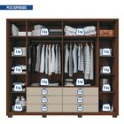 Guarda Roupa Casal Ripado 6 Portas 6 Gavetas Com Pé Suburban