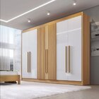 Guarda Roupa Casal Ripado 6 Portas 6 Gavetas E 1 Gaveta Com C