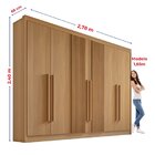 Guarda Roupa Casal Ripado 6 Portas 6 Gavetas E 1 Gaveta Com C