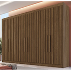 Guarda Roupa Casal Ripado 6 Portas 6 Gavetas - Potente-braúna