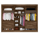 Guarda Roupa Casal Ripado 6 Portas 6 Gavetas Potente Móveis E