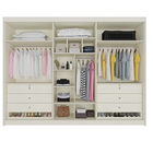 Guarda Roupa Casal Ripado 6 Portas 6 Gavetas - Potente-off Wh