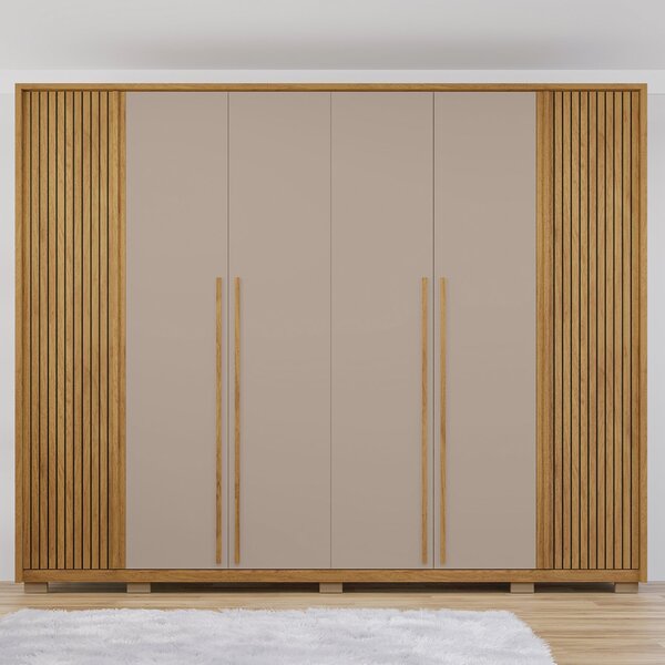 Guarda Roupa Casal Ripado 6 Portas 6 Gavetas Suburban Gold Bu