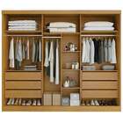 Guarda-roupa Casal Ripado 6 Portas  Siena-naturale Bianchi