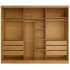 Guarda-roupa Casal Ripado 6 Portas  Siena-naturale Bianchi