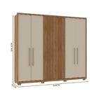 Guarda Roupa Casal Ripado 6 Portas Buriti Off White Comodus C