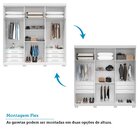 Guarda-roupa Casal Ripado 6 Portas Com Espelho 6 Gavetas 100%
