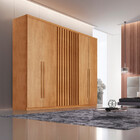 Guarda Roupa Casal Ripado 6 Portas Em Mdf Denver Rufato