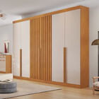 Guarda Roupa Casal Ripado 6 Portas Em Mdf Siena Bianchi