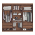 Guarda Roupa Casal Ripado 6 Portas Sintra Jatobá