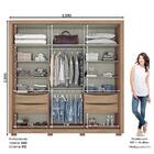 Guarda Roupa Casal Ripado Aston 2 Portas Deslizantes Com Espe