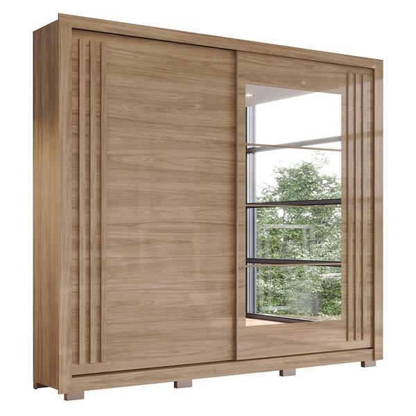 Guarda Roupa Casal Ripado Aston 2 Portas Deslizantes Com Espe