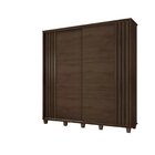 Guarda Roupa Casal Ripado Com 2 Portas De Correr E 4 Gavetas