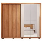 Guarda-roupa Casal Ripado Com Espelhos 2 Portas E 4 Gavetas S