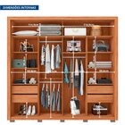 Guarda-roupa Casal Ripado Com Espelhos 2 Portas E 4 Gavetas S