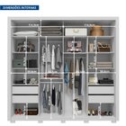 Guarda-roupa Casal Ripado Com Espelhos 2 Portas E 4 Gavetas S