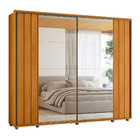 Guarda Roupa Casal Ripado Em Mdf 2 Portas De Correr Com Espel