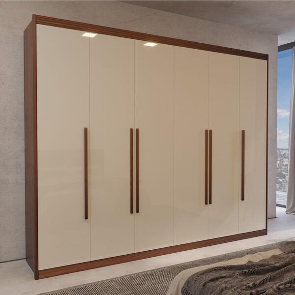 Guarda-roupa Casal Rivoli 100%mdf 6 Portas 6 Gav Bom Pastor