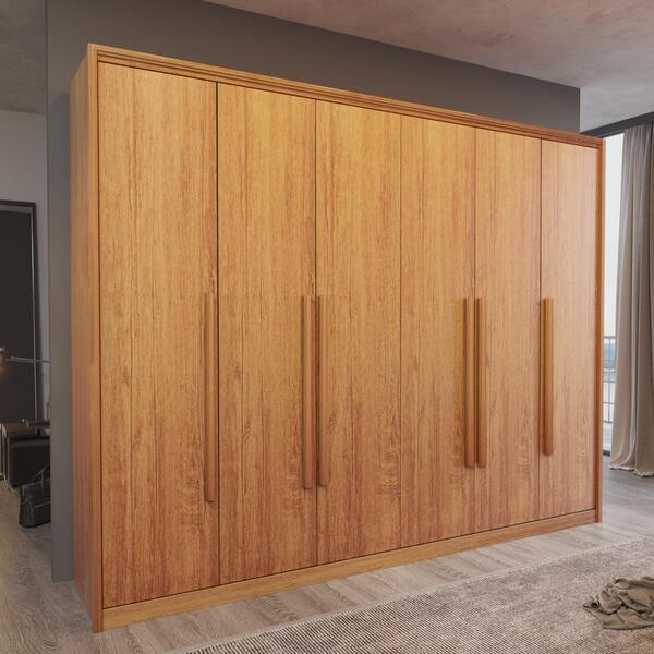 Guarda-roupa Casal Rivoli 100%mdf 6 Portas 6 Gav Bom Pastor