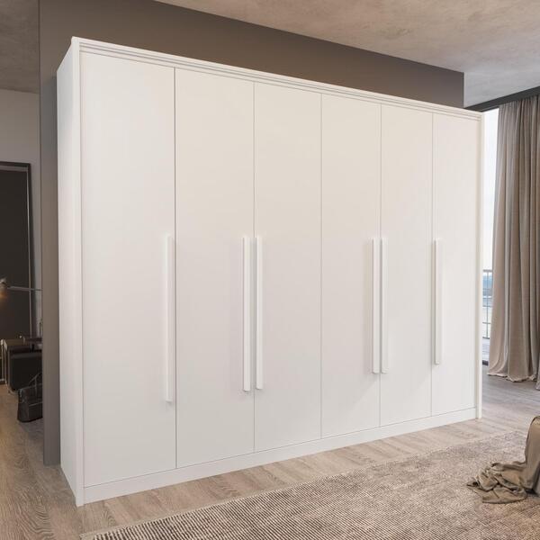 Guarda-roupa Casal Rivoli 100%mdf 6 Portas 6 Gav Bom Pastor