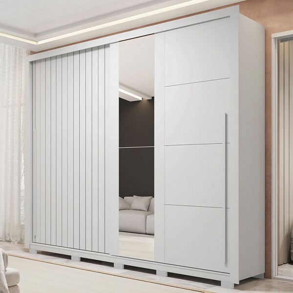 Guarda-roupa Casal Romanus 2 Portas 4 Gavetas Com Espelho Bra