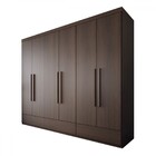 Guarda-roupa Casal Romênia 6 Portas 7 Gavetas Jacarandá - Pan