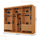 Guarda Roupa Casal Rommeo 100 Mdf 6 Portas E 6 Gavetas Modern