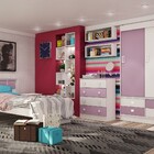 Guarda Roupa Casal Roupeiro 3 Portas De Correr 6 Gavetas Lilás