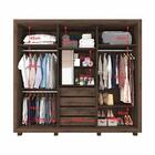 Guarda Roupa Casal Roupeiro Grande 6 Portas 4 Gavetas Mdf Mar