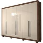 Guarda Roupa Casal Roupeiro Grande 6 Portas 4 Gavetas Mdf Mar