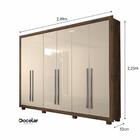 Guarda Roupa Casal Roupeiro Grande 6 Portas 4 Gavetas Mdf Mar