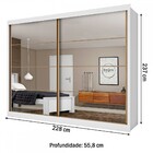 Guarda-roupa Casal Royale Plus 2 Portas 6 Gavetas Espelhado 1