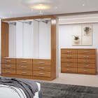 Guarda-roupa Casal Ruby 6 Portas 9 Gavetas Com Cômoda 10 Gave